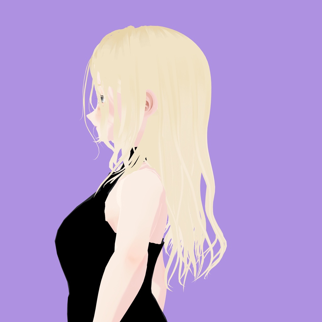 【VRoid】小顔向けギャルロングヘアー|Long hair for gals with small faces