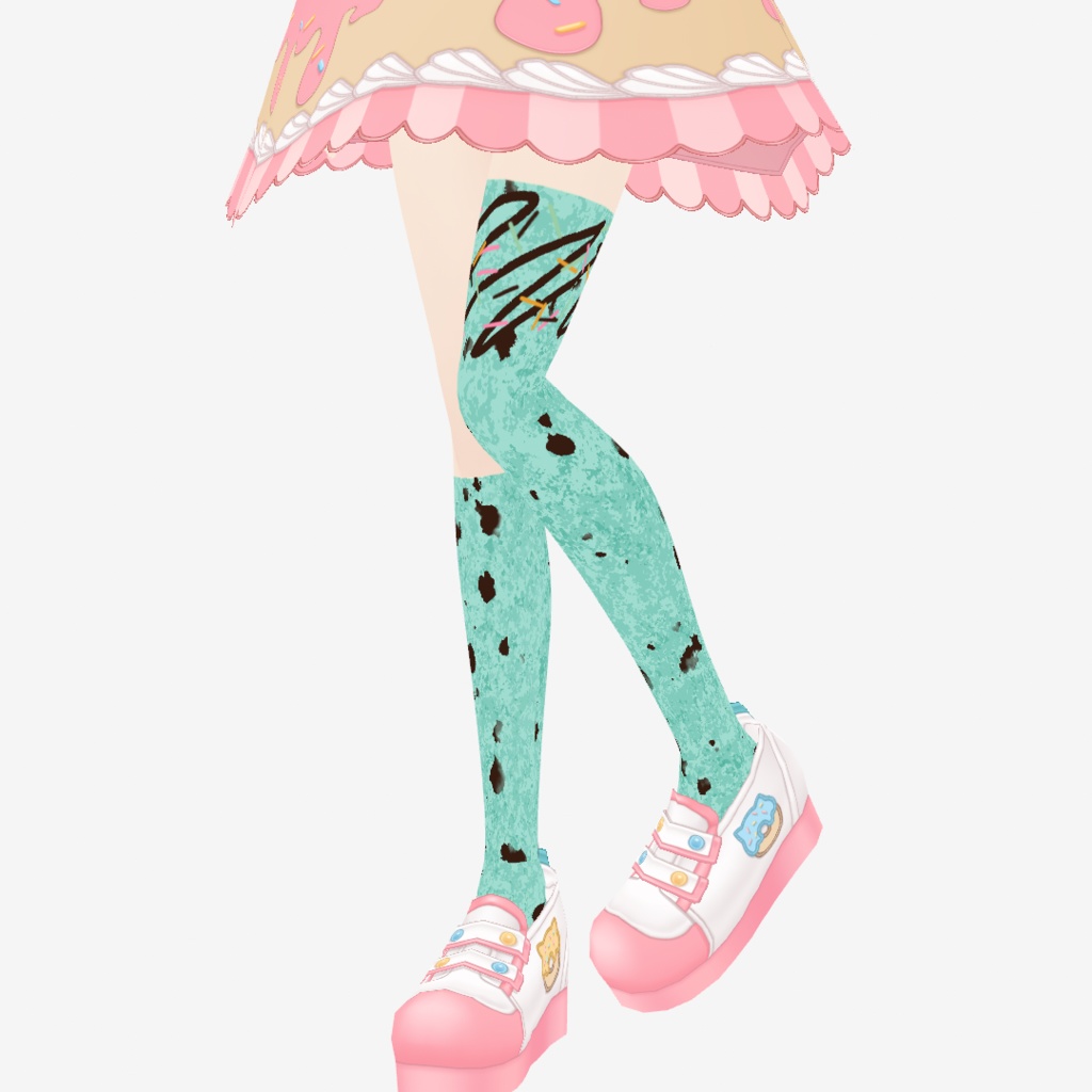 【VRoid】SWEET PATTERNED SOCKS|スイーツ柄靴下