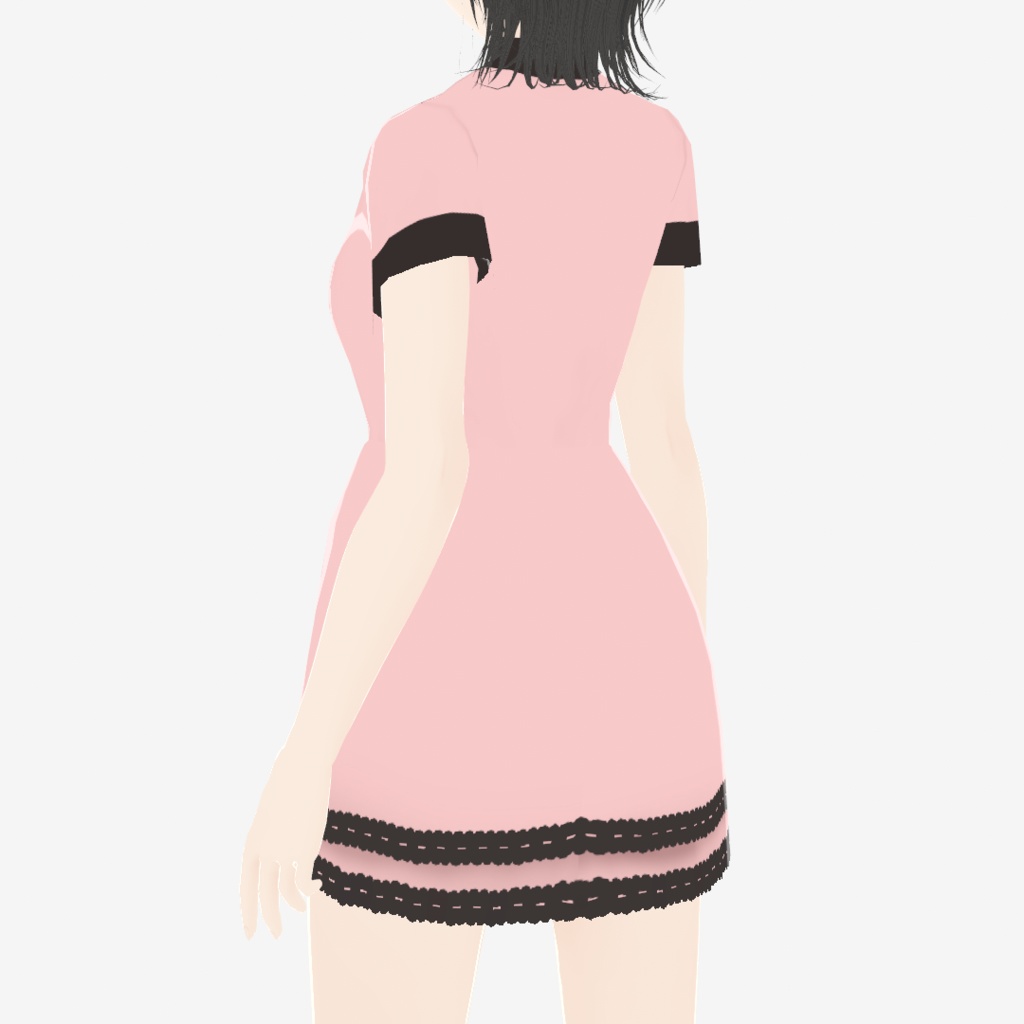 【VRoid】アロエハートシャツワンピース|Aloe Heart Shirt Dress