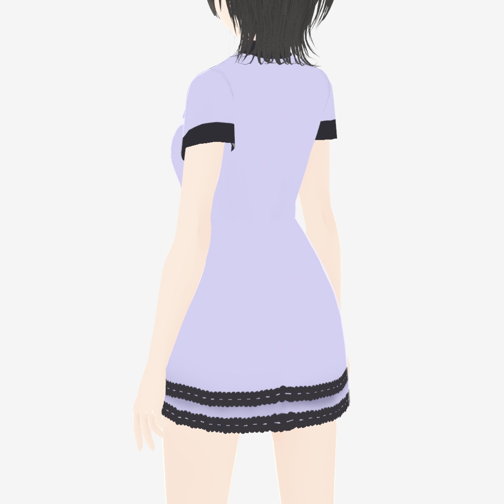 【VRoid】アロエハートシャツワンピース|Aloe Heart Shirt Dress
