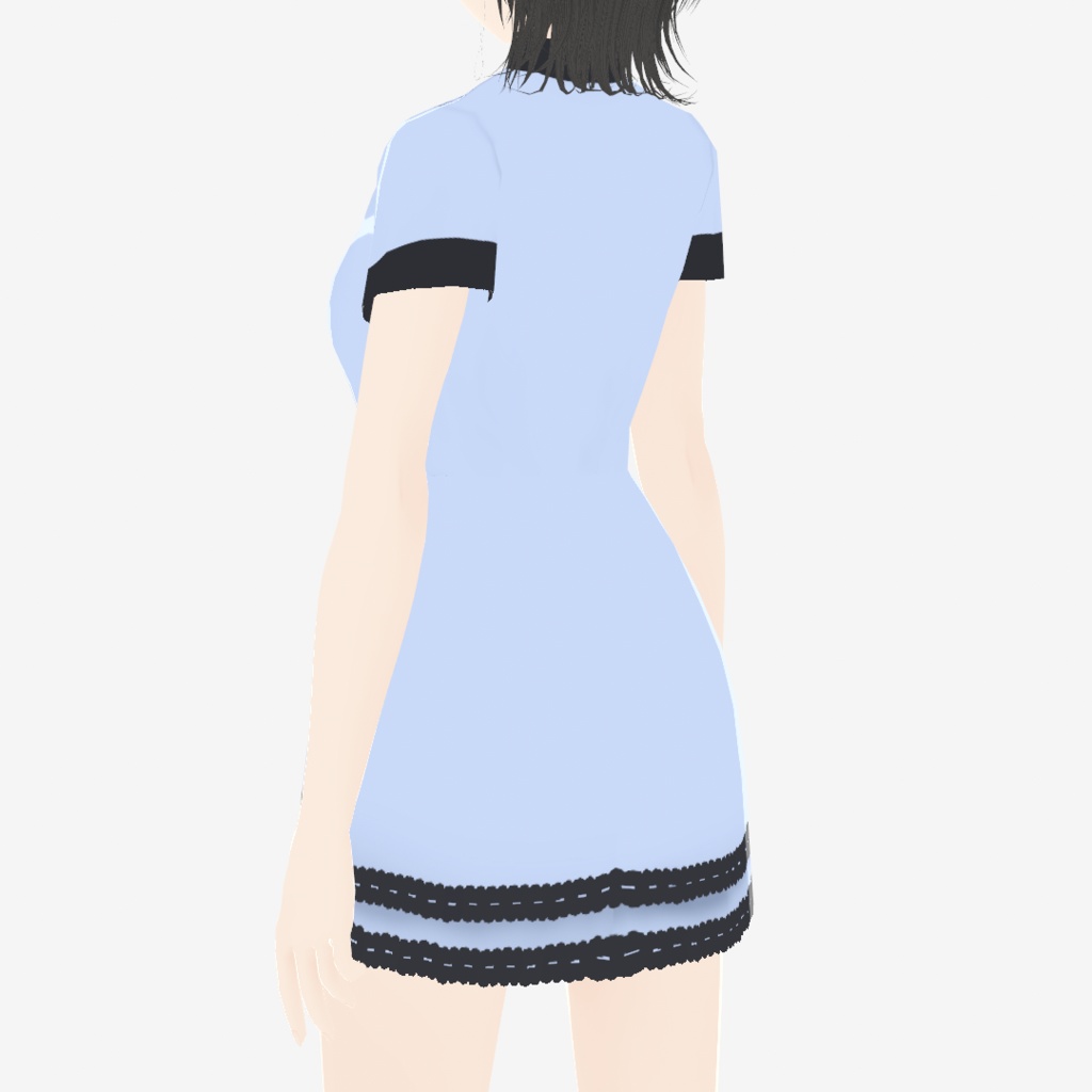 【VRoid】アロエハートシャツワンピース|Aloe Heart Shirt Dress