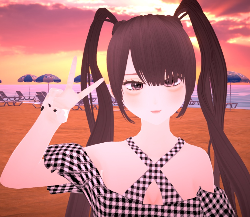 【VRoid】アロエマジカルツインテール|Aloe Magical Twin Tail Hair