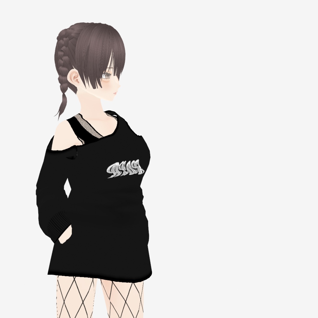 【VRoid】アロエの高め三つ編みツインテール|Aloe's positioned high braid twin-tail hair