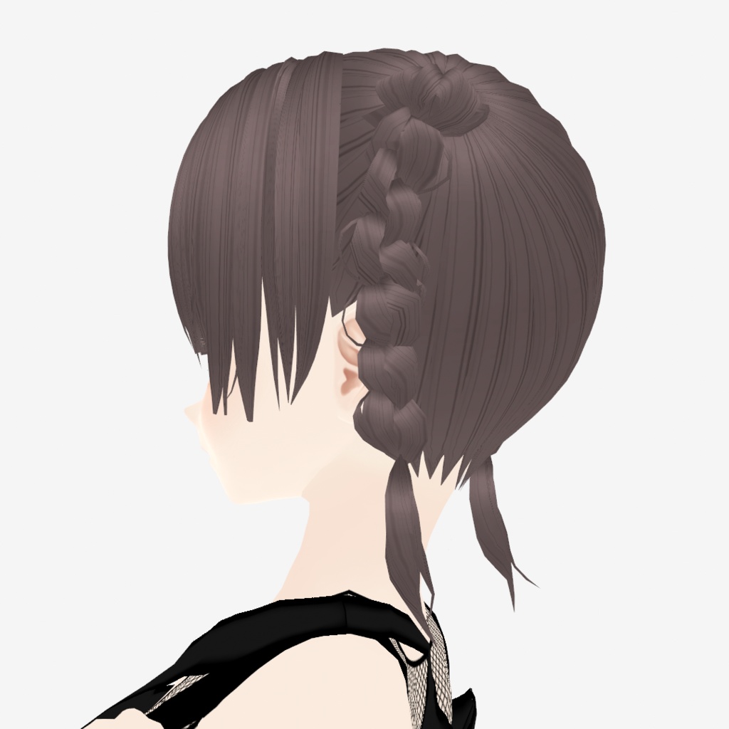 【VRoid】アロエの高め三つ編みツインテール｜Aloe's positioned high braid twin-tail hair