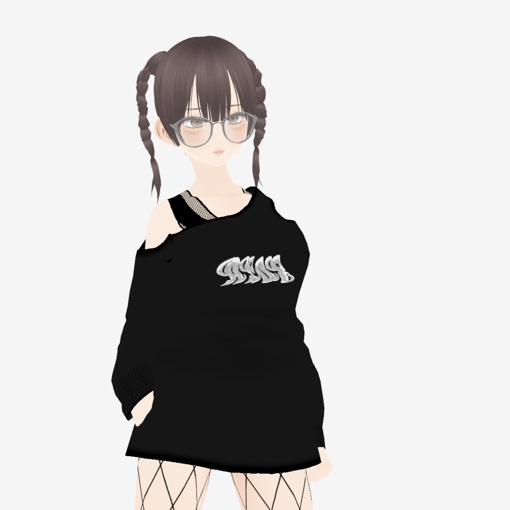 【VRoid】アロエの高め三つ編みツインテール|Aloe's positioned high braid twin-tail hair