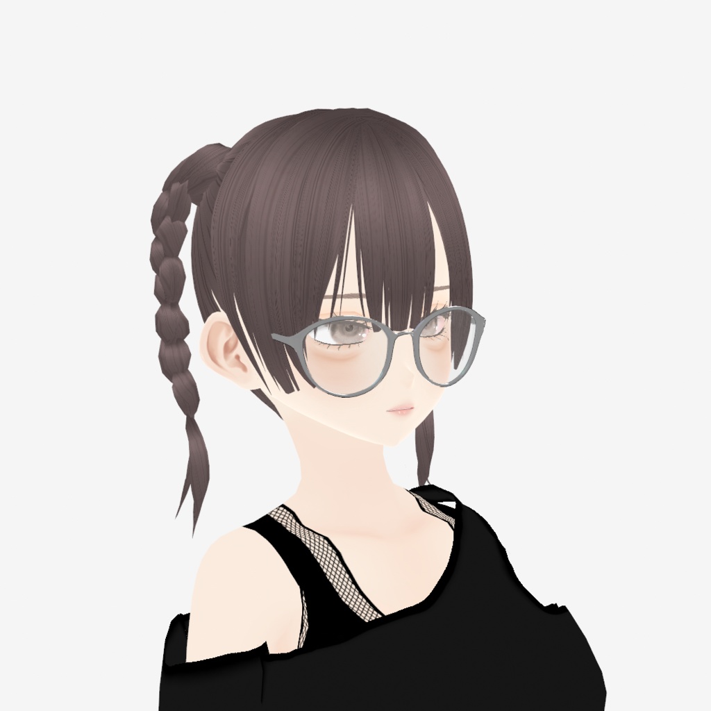 【VRoid】アロエの高め三つ編みツインテール|Aloe's positioned high braid twin-tail hair