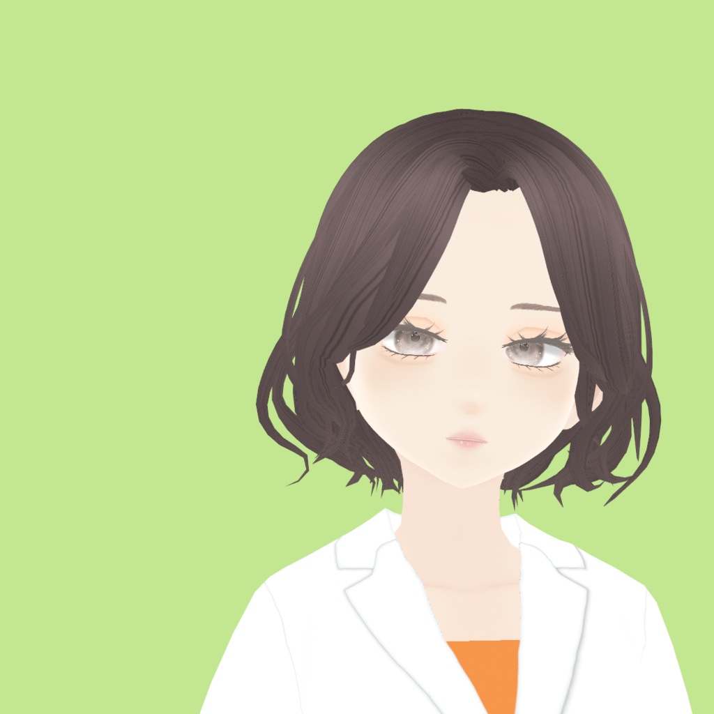 【VRoid】白衣とヘルシーボブ|lab coat and healthy bob hair