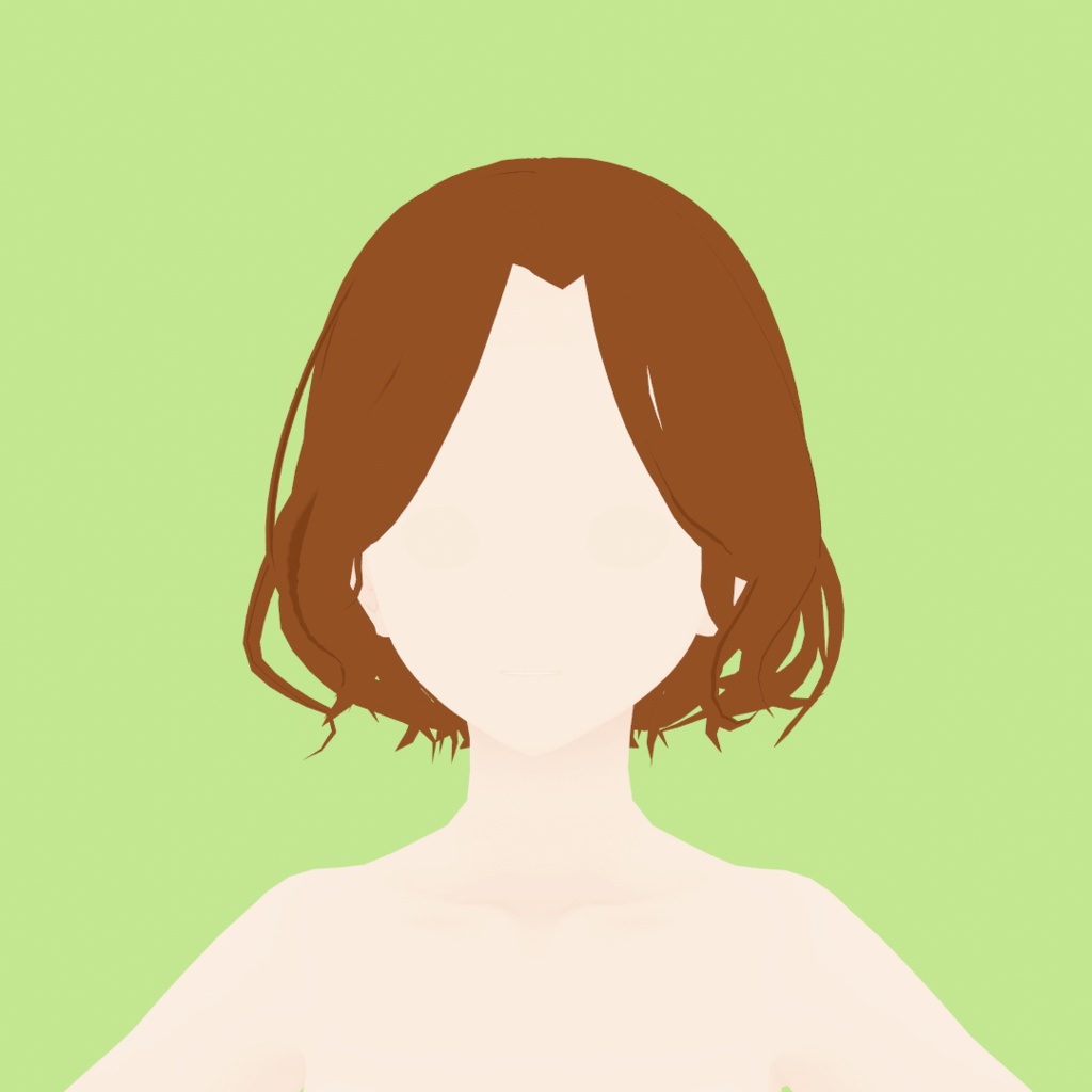 【VRoid】白衣とヘルシーボブ|lab coat and healthy bob hair