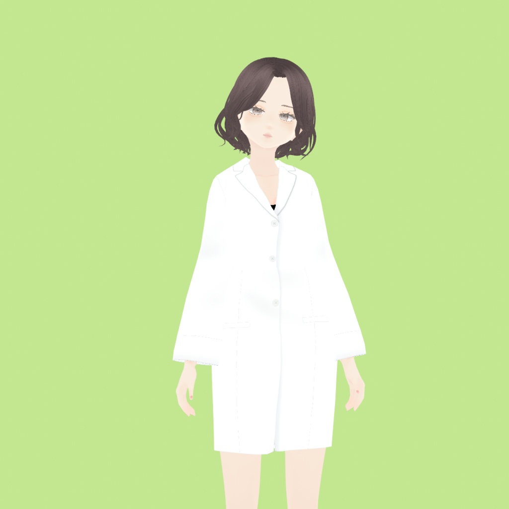 【VRoid】白衣とヘルシーボブ|lab coat and healthy bob hair