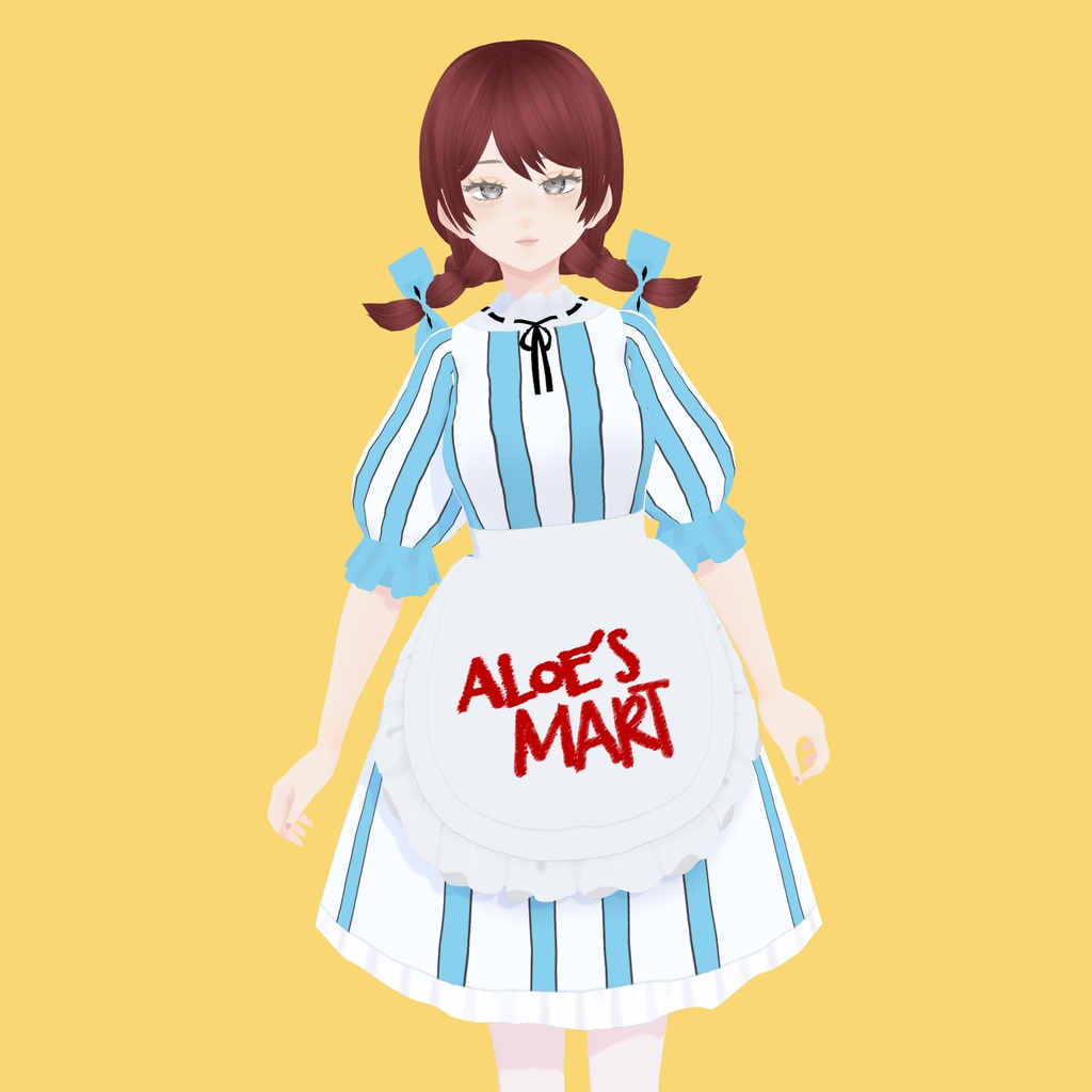 【Vroid衣装】ハンバーガーショップの服| ALOEndy's Hamburger shop clothes