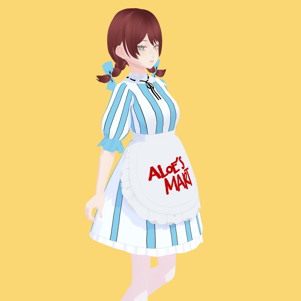 【Vroid衣装】ハンバーガーショップの服| ALOEndy's Hamburger shop clothes