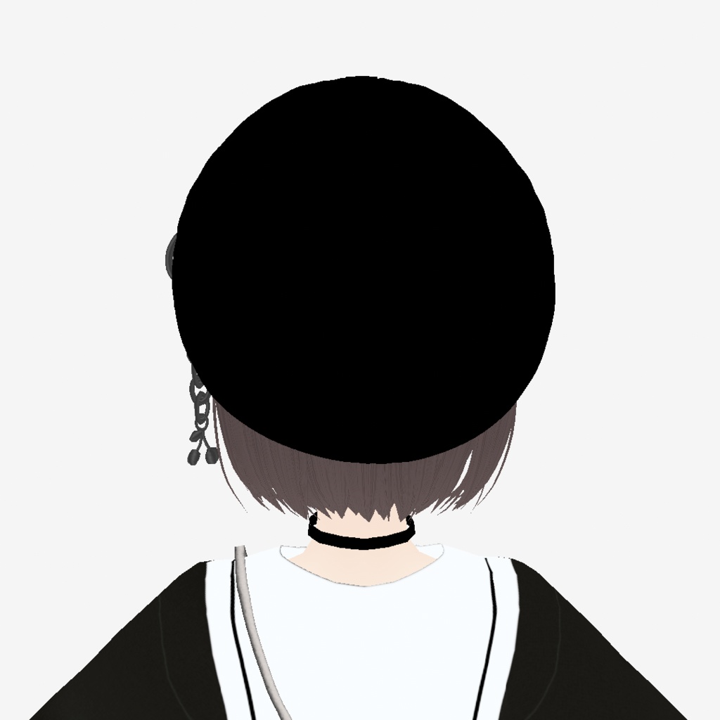 【VRoid】アロエゆらゆらベレー帽|Beret with swinging aloe charms