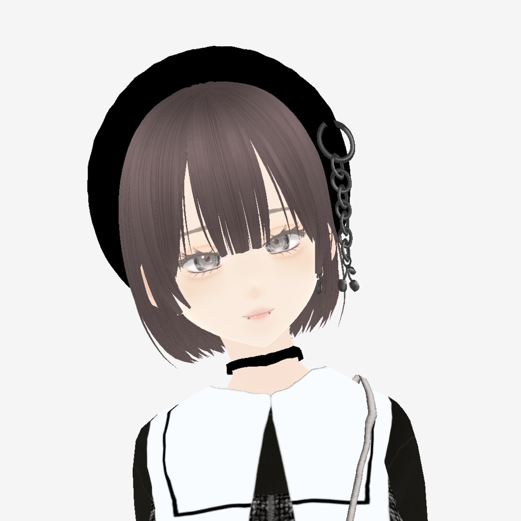 【VRoid】アロエゆらゆらベレー帽|Beret with swinging aloe charms