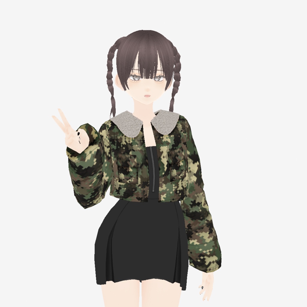 【VRoid】ミニマムなアロエジャケット|Mini length aloe jacket