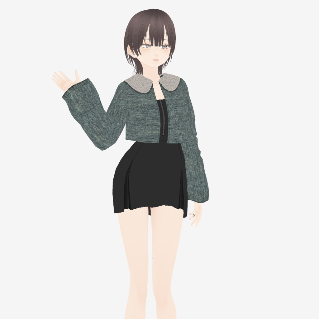 【VRoid】ミニマムなアロエジャケット|Mini length aloe jacket