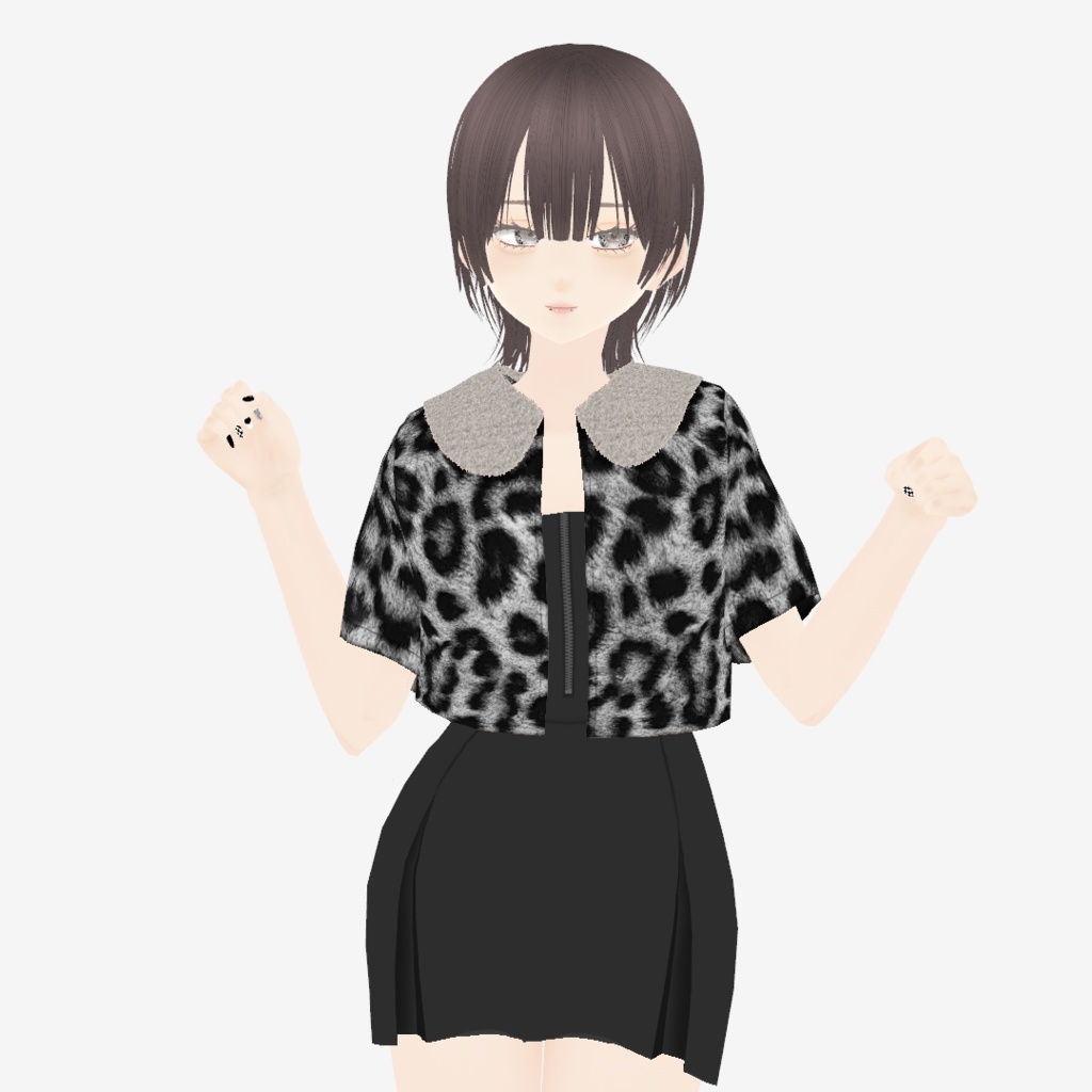 【VRoid】さらにミニマムな半袖アロエジャケット|Short-sleeved aloe jacket in mini length