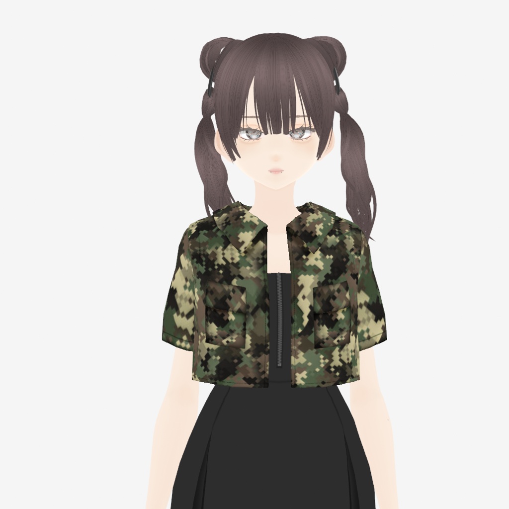 【VRoid】さらにミニマムな半袖アロエジャケット|Short-sleeved aloe jacket in mini length