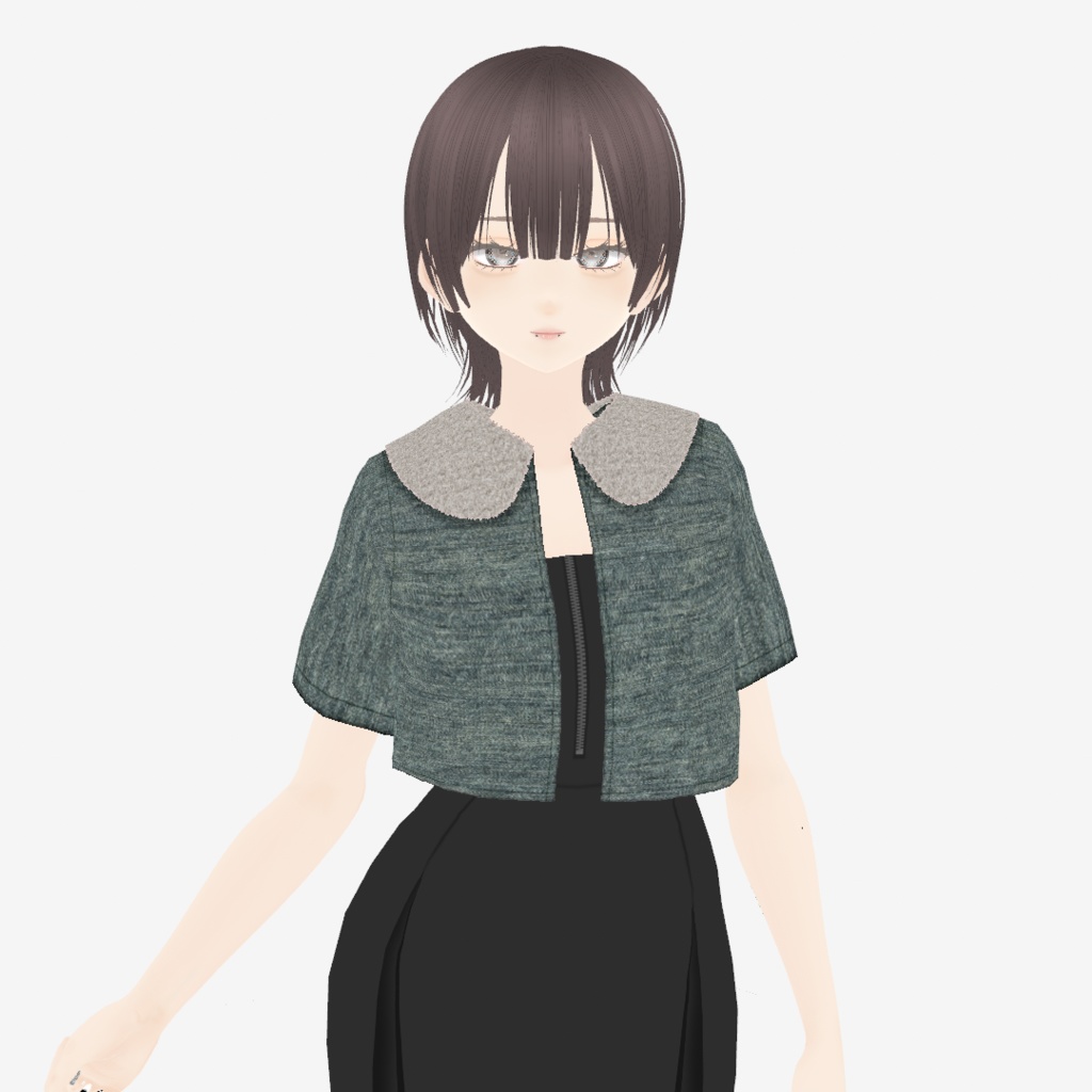 【VRoid】さらにミニマムな半袖アロエジャケット|Short-sleeved aloe jacket in mini length