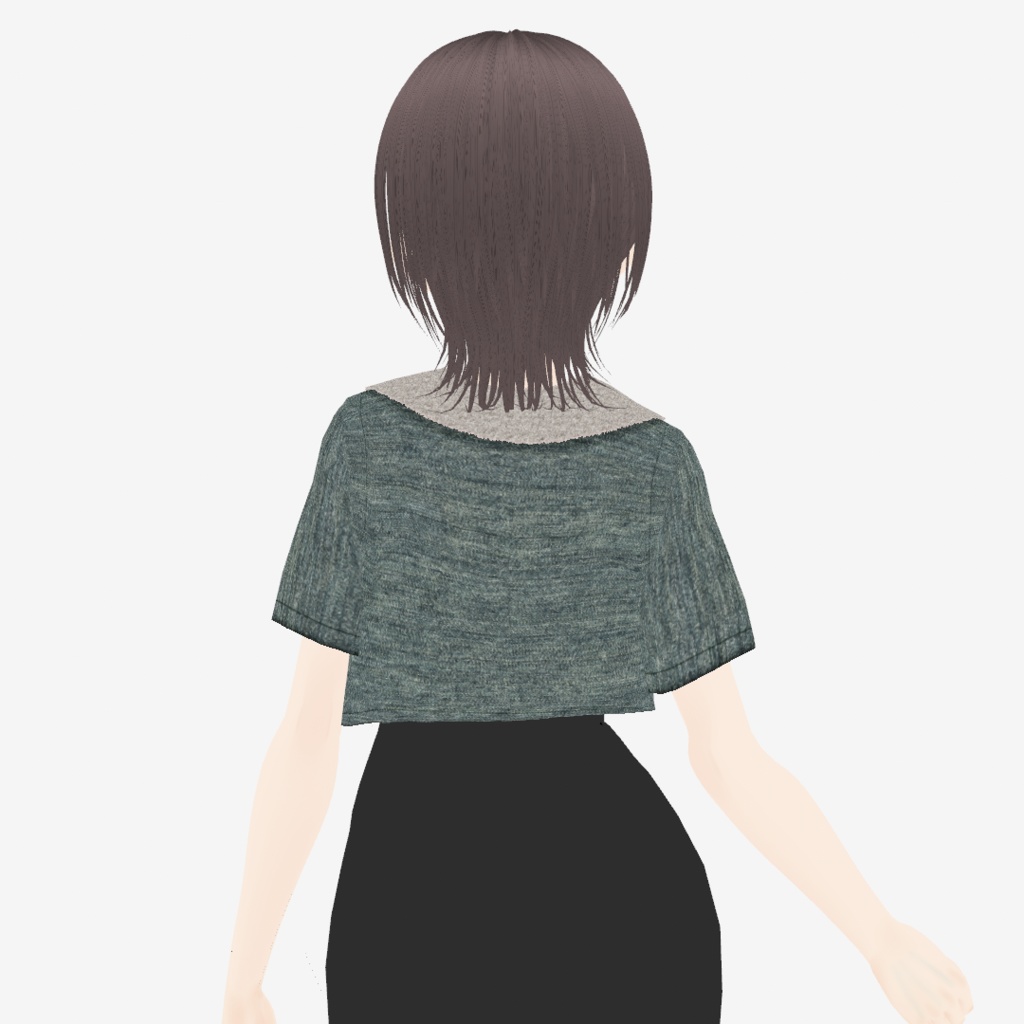 【VRoid】さらにミニマムな半袖アロエジャケット|Short-sleeved aloe jacket in mini length