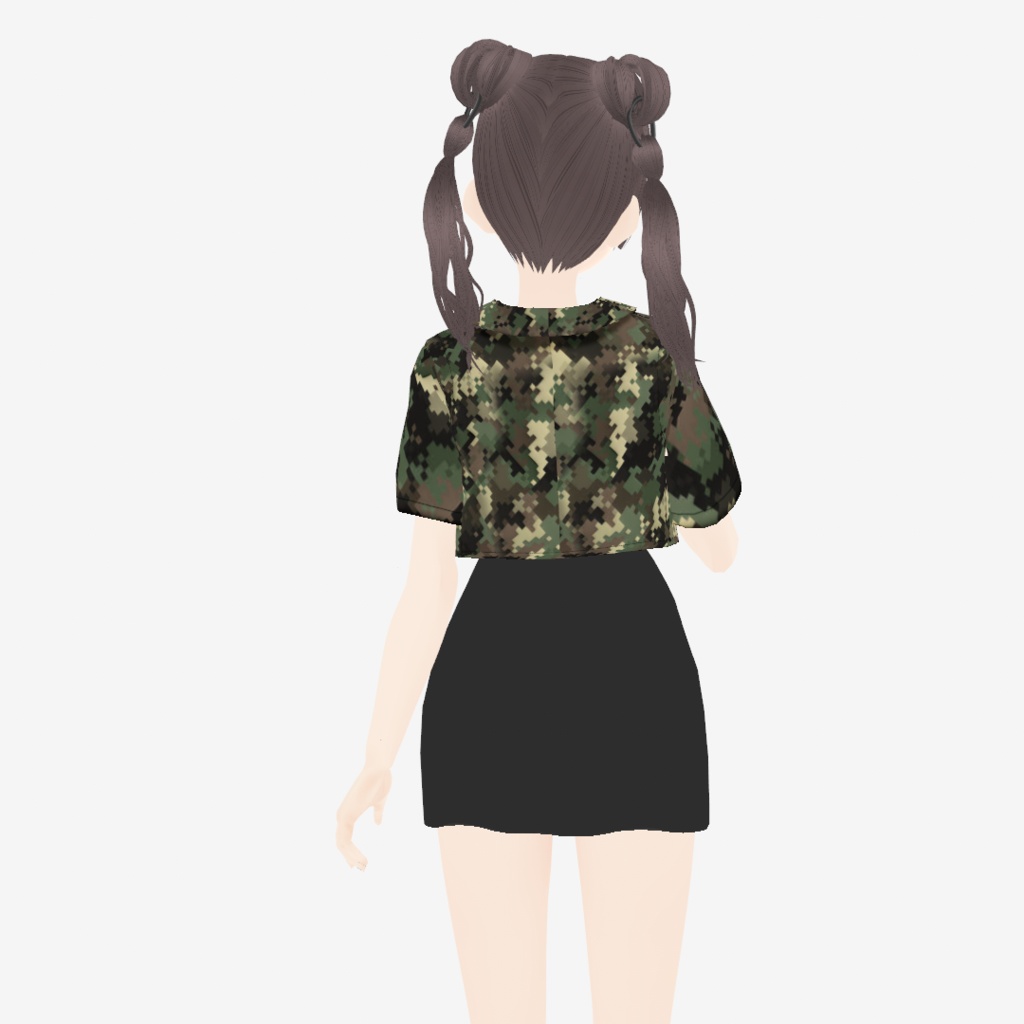 【VRoid】さらにミニマムな半袖アロエジャケット|Short-sleeved aloe jacket in mini length