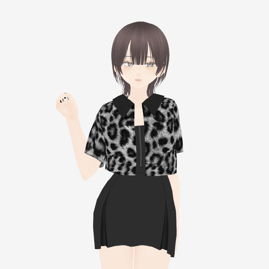 【VRoid】さらにミニマムな半袖アロエジャケット|Short-sleeved aloe jacket in mini length