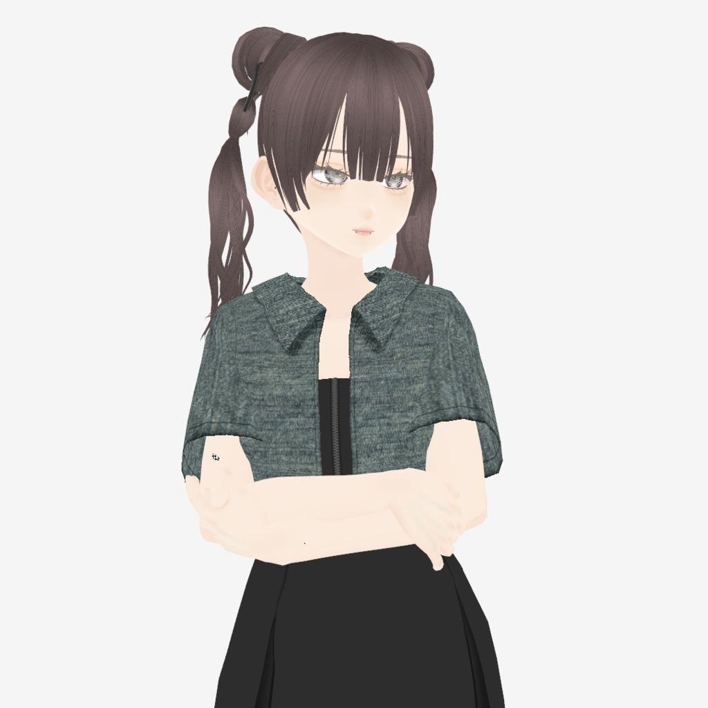 【VRoid】さらにミニマムな半袖アロエジャケット|Short-sleeved aloe jacket in mini length