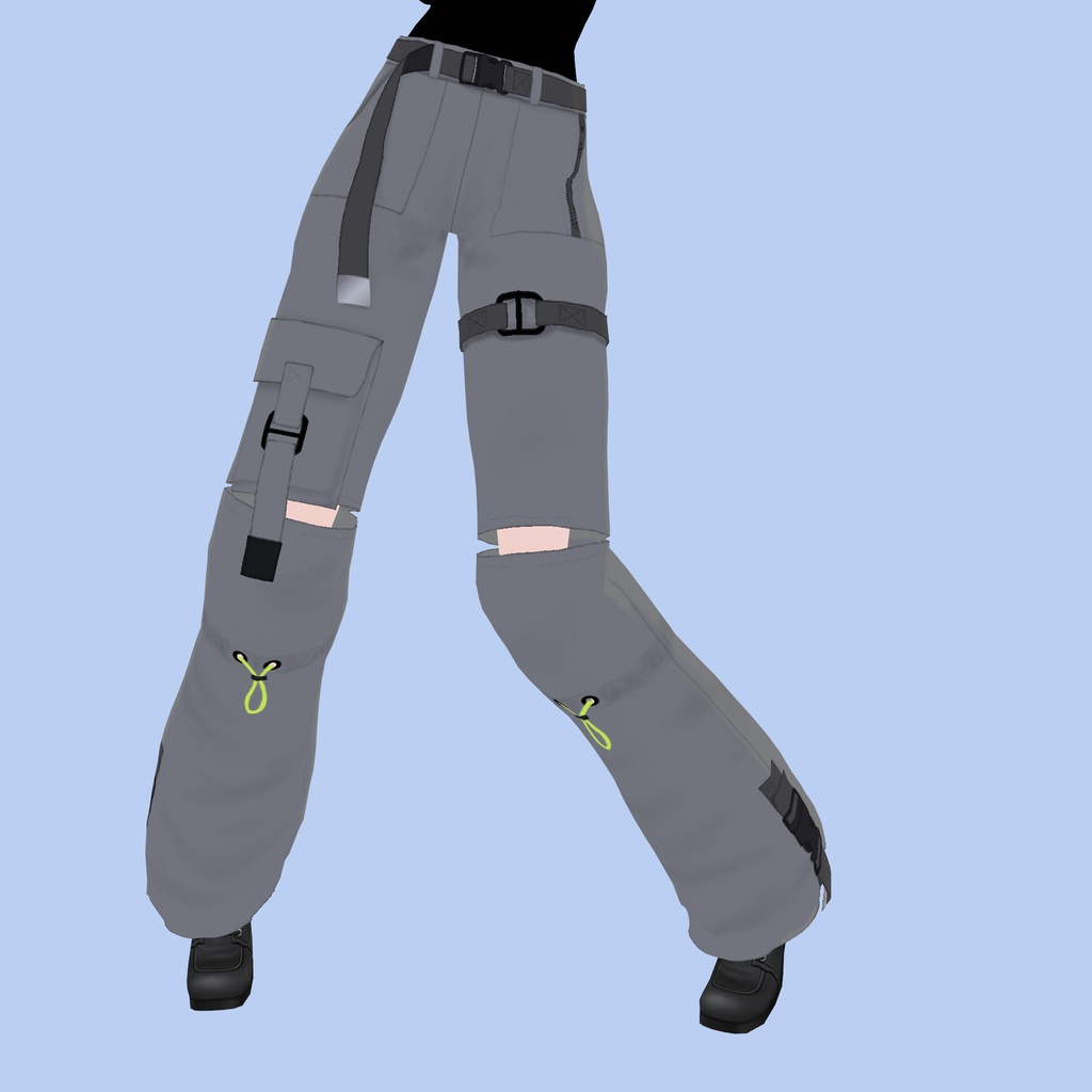 【VRoid】アロエサイバーカーゴパンツ|ALOE Cyber Cargo Pants