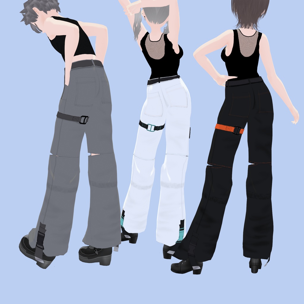 【VRoid】アロエサイバーカーゴパンツ|ALOE Cyber Cargo Pants