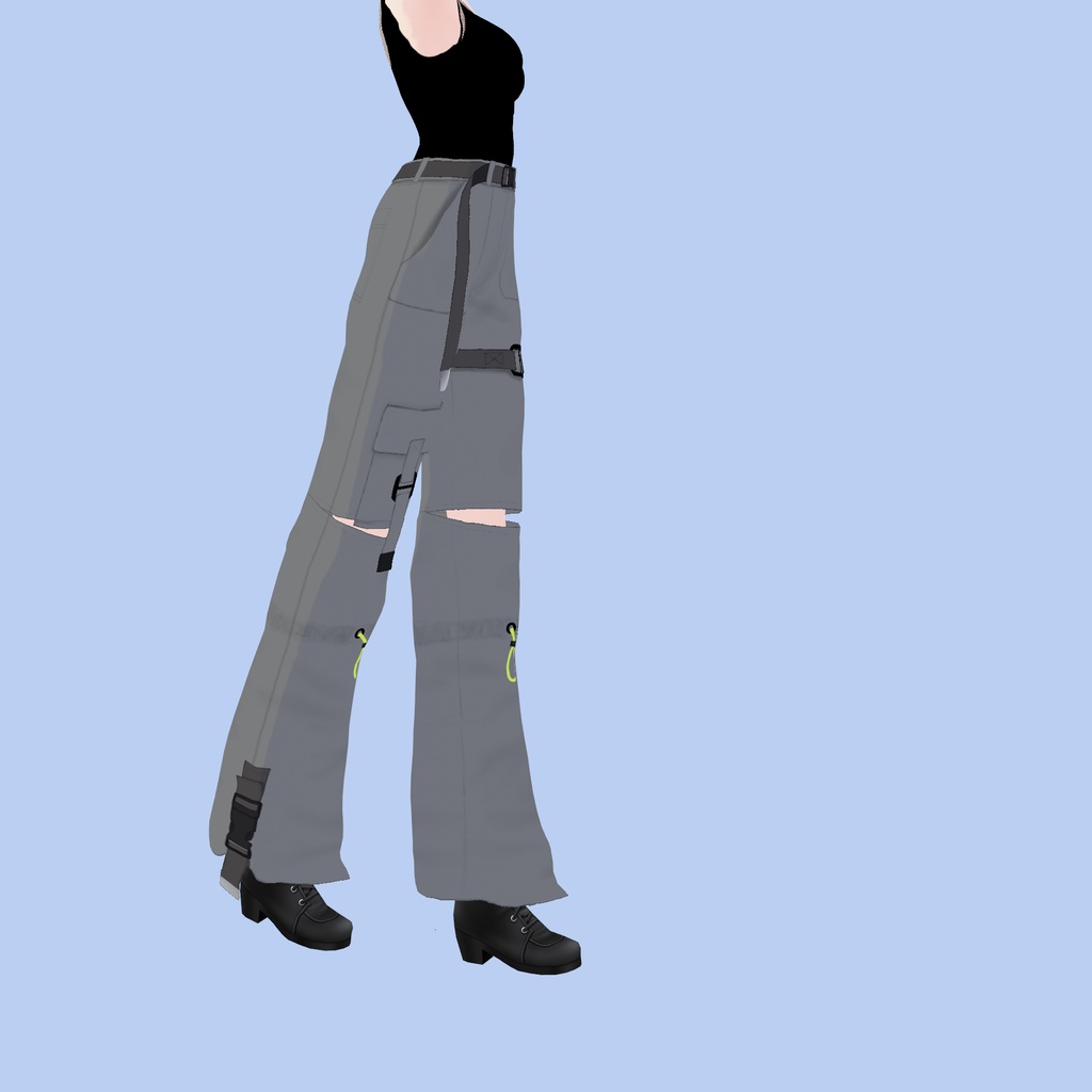 【VRoid】アロエサイバーカーゴパンツ|ALOE Cyber Cargo Pants