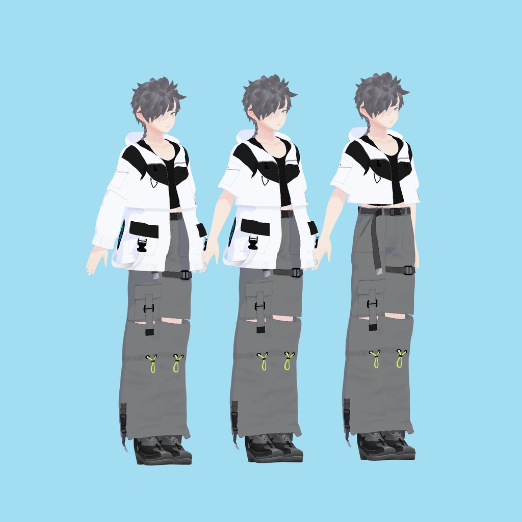 【VRoid】アロエウインドブレーカー White|ALOE Wind Breaker -White-