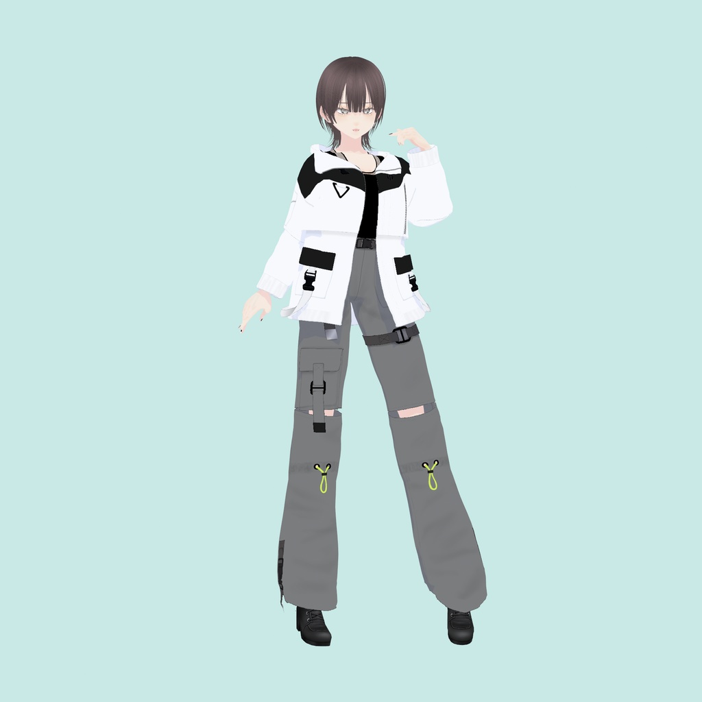 【VRoid】アロエウインドブレーカー White|ALOE Wind Breaker -White-