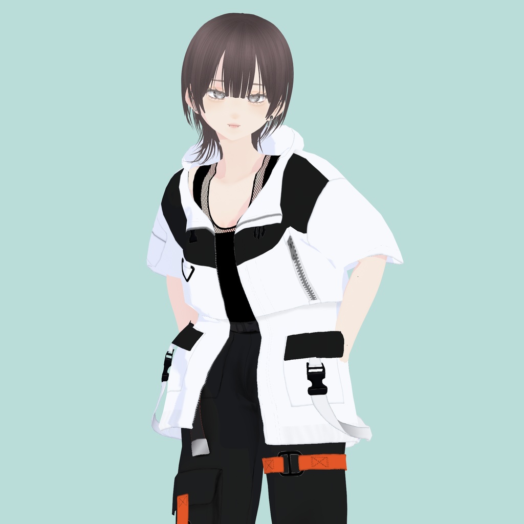 【VRoid】アロエウインドブレーカー White|ALOE Wind Breaker -White-