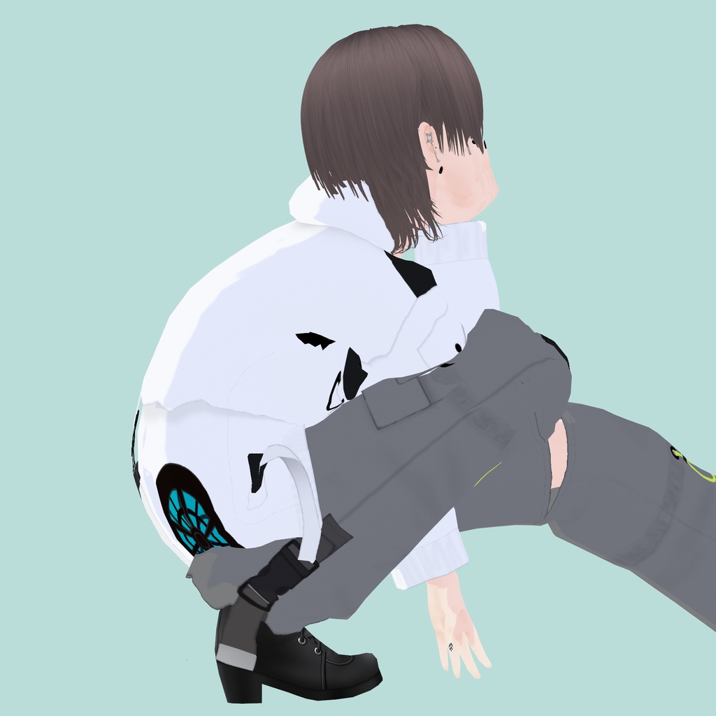 【VRoid】アロエウインドブレーカー White|ALOE Wind Breaker -White-