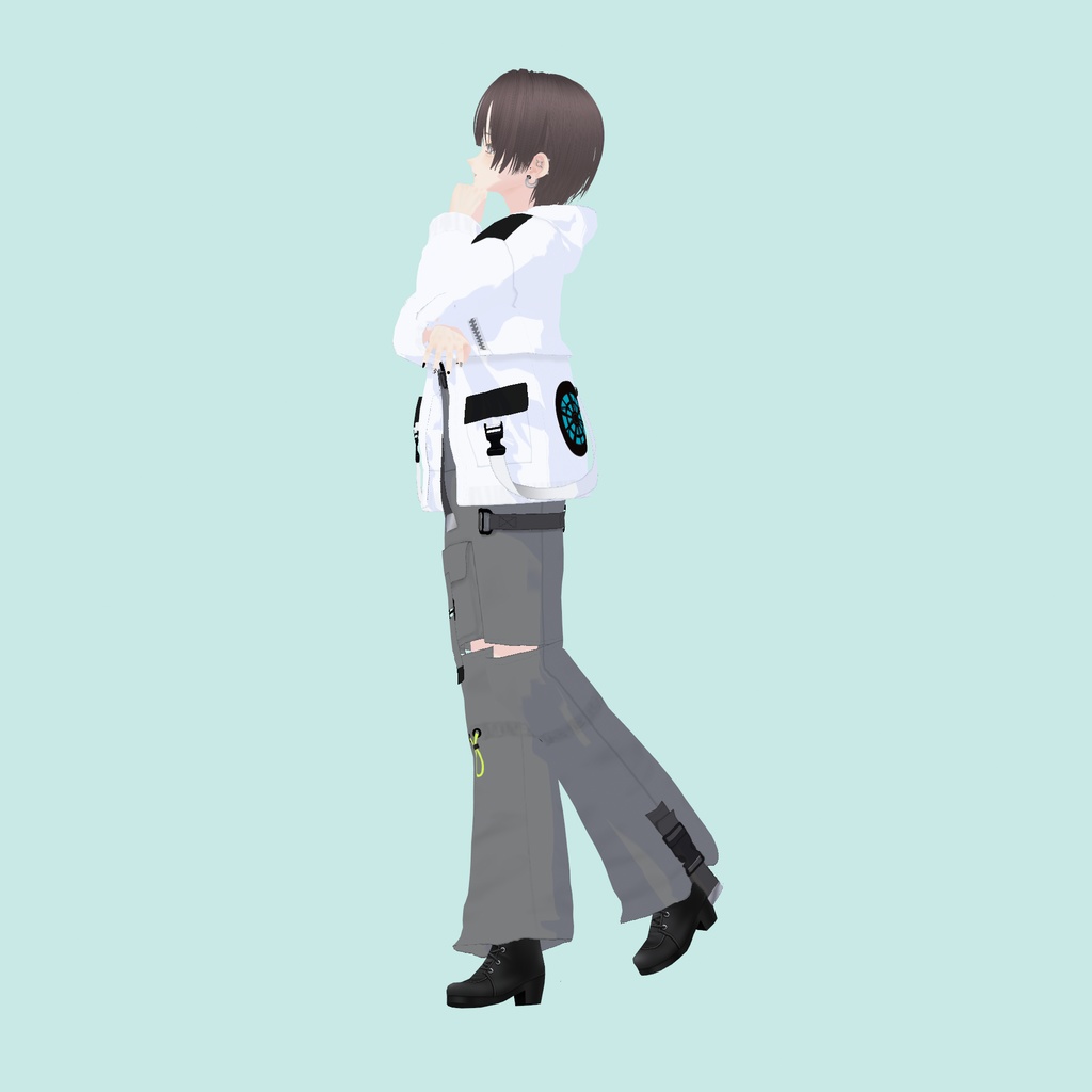 【VRoid】アロエウインドブレーカー White|ALOE Wind Breaker -White-