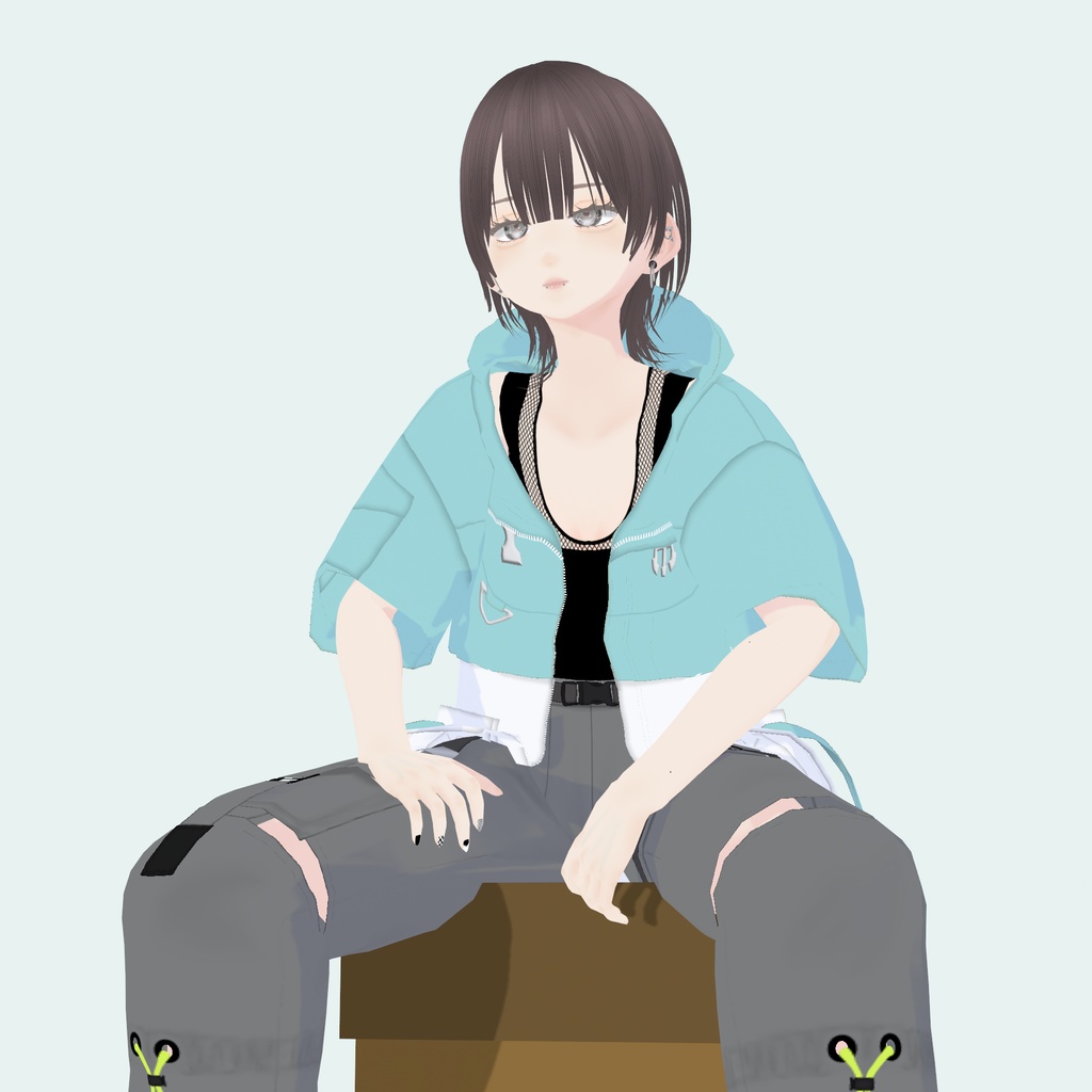 【VRoid】アロエウインドブレーカー Mint|ALOE Wind Breaker -Mint-