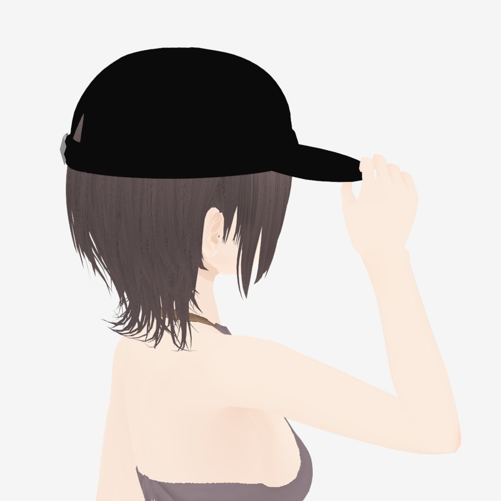 【VRoid】黒いキャップ|Black CAP