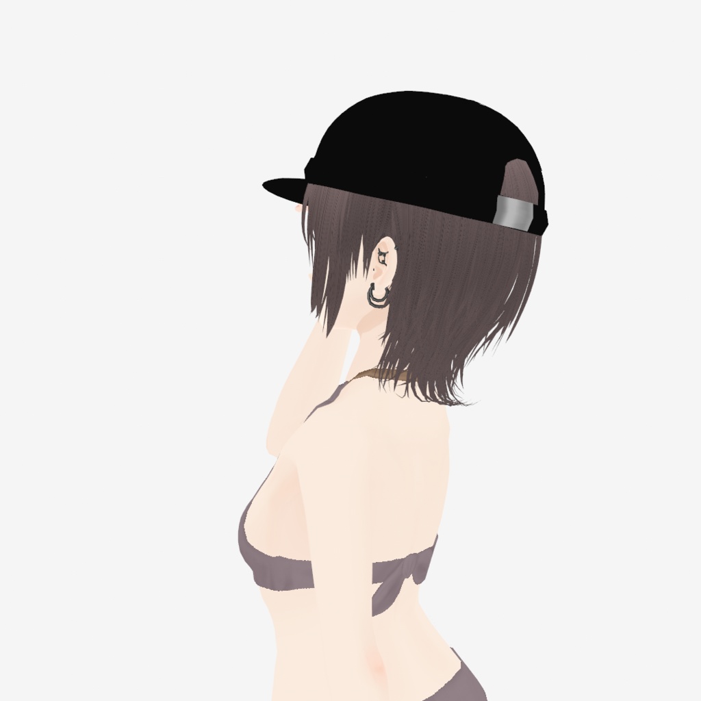 【VRoid】黒いキャップ|Black CAP