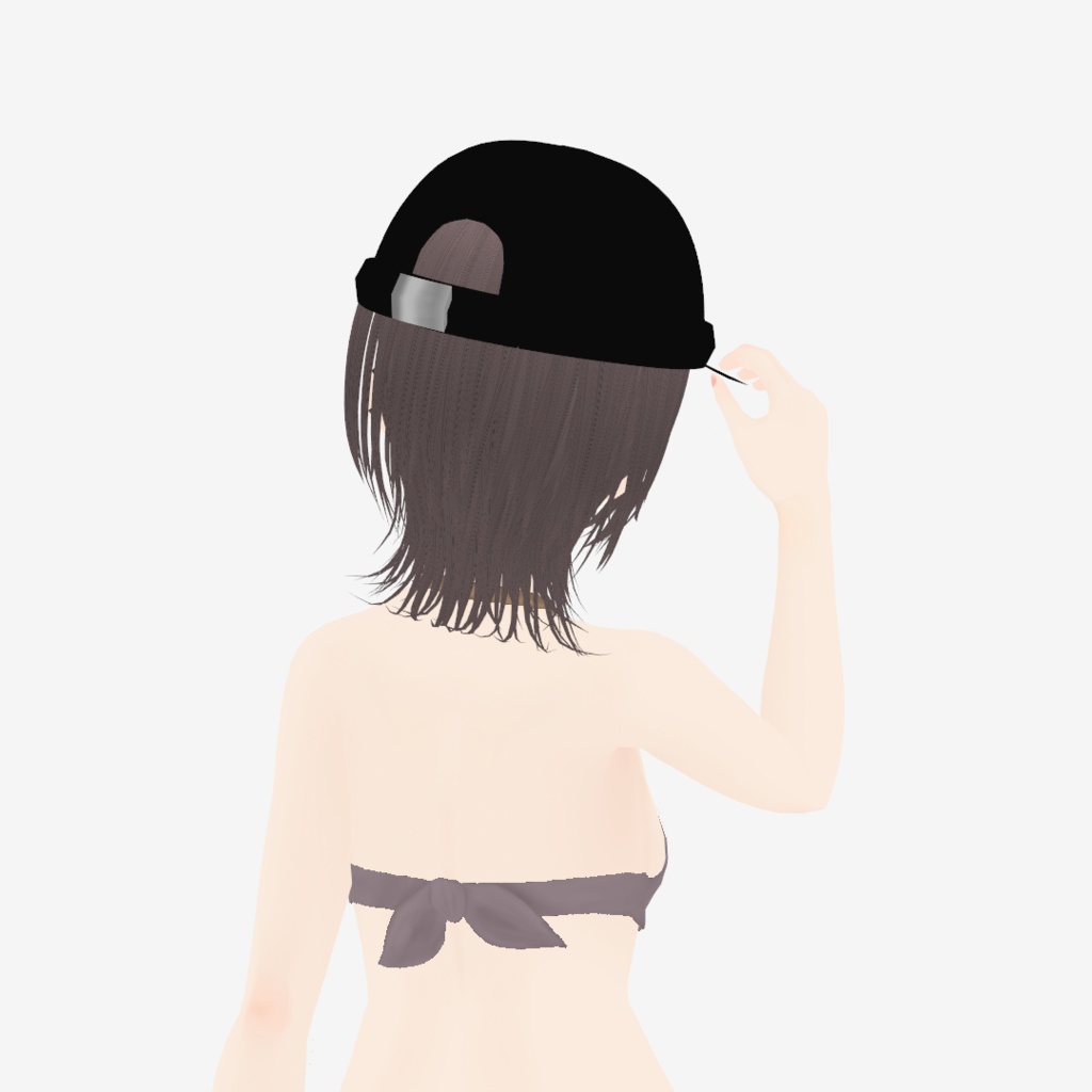 【VRoid】黒いキャップ|Black CAP
