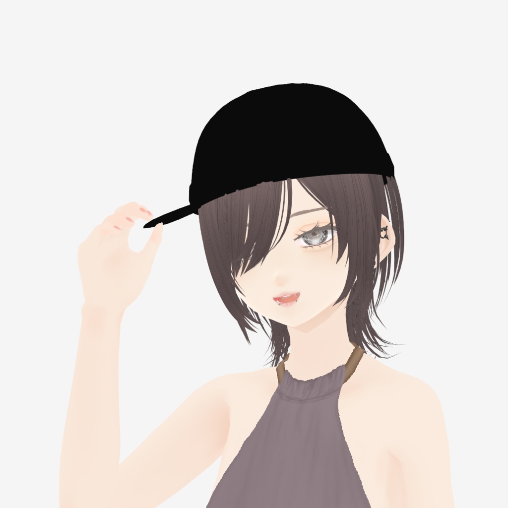 【VRoid】黒いキャップ|Black CAP