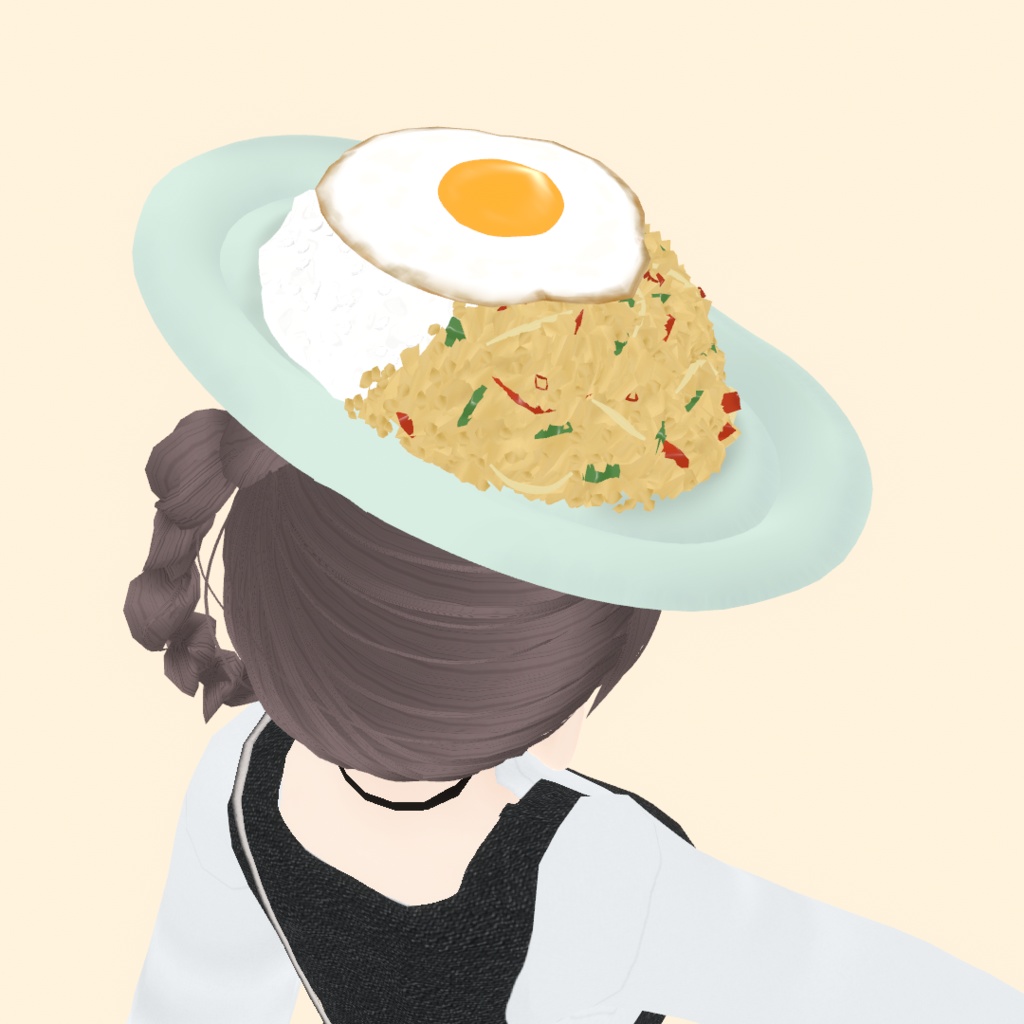 【VRoid】頭にのせるガパオライス|ผัดกระเพรา