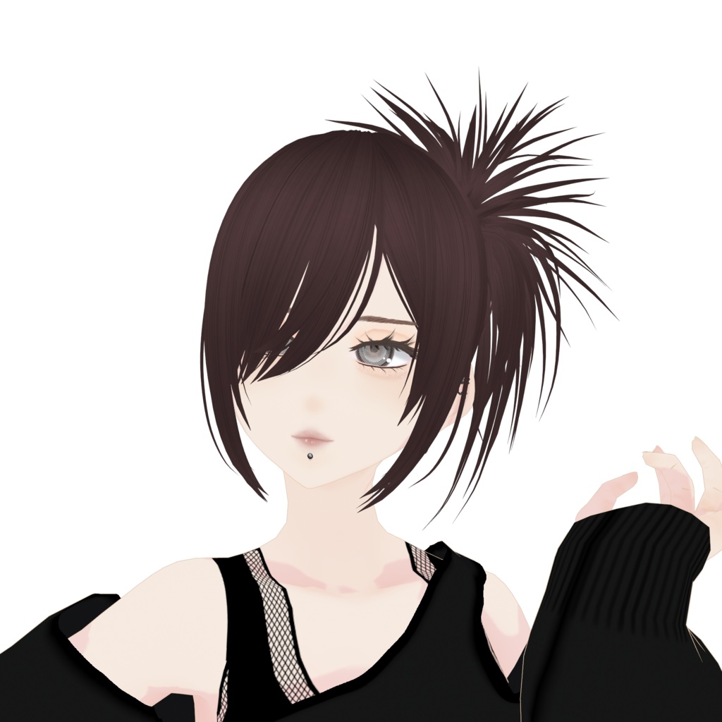 【VRoid】アロエツンツンハイサイドテール|ALOE spiky high position side tail