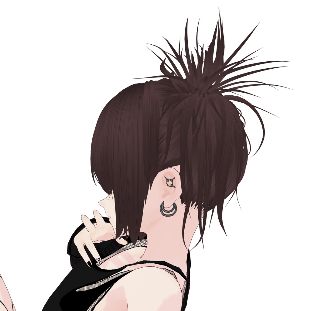 【VRoid】アロエツンツンハイサイドテール|ALOE spiky high position side tail