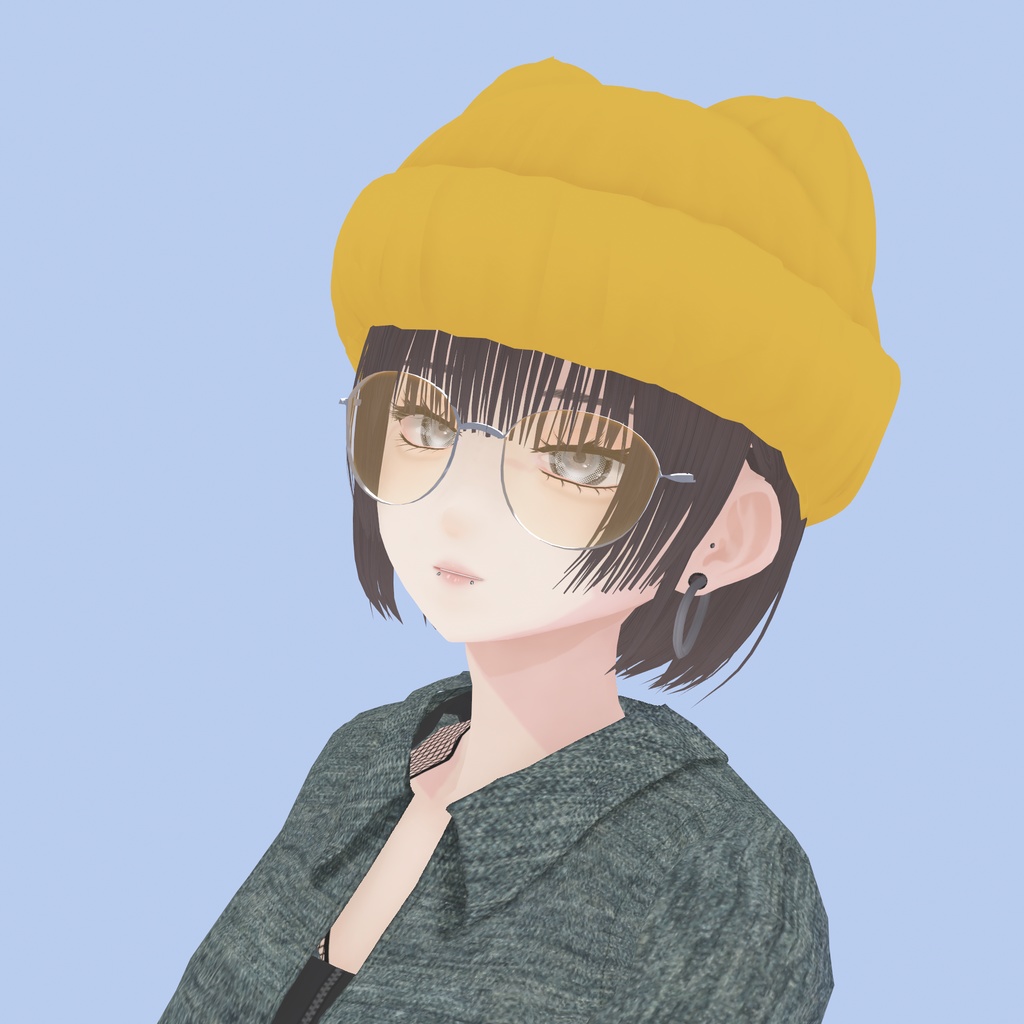 【VRoid】アロエ猫耳ニット帽B・全4色|Aloe cat ear knit hat TypeB