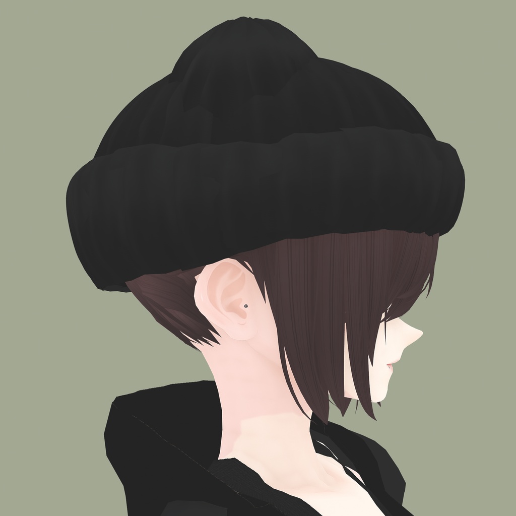 【VRoid】アロエ猫耳ニット帽B・全4色|Aloe cat ear knit hat TypeB