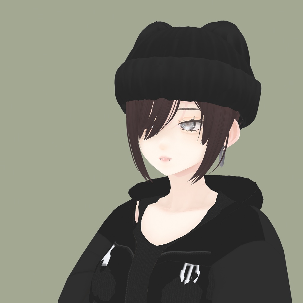 【VRoid】アロエ猫耳ニット帽B・全4色|Aloe cat ear knit hat TypeB