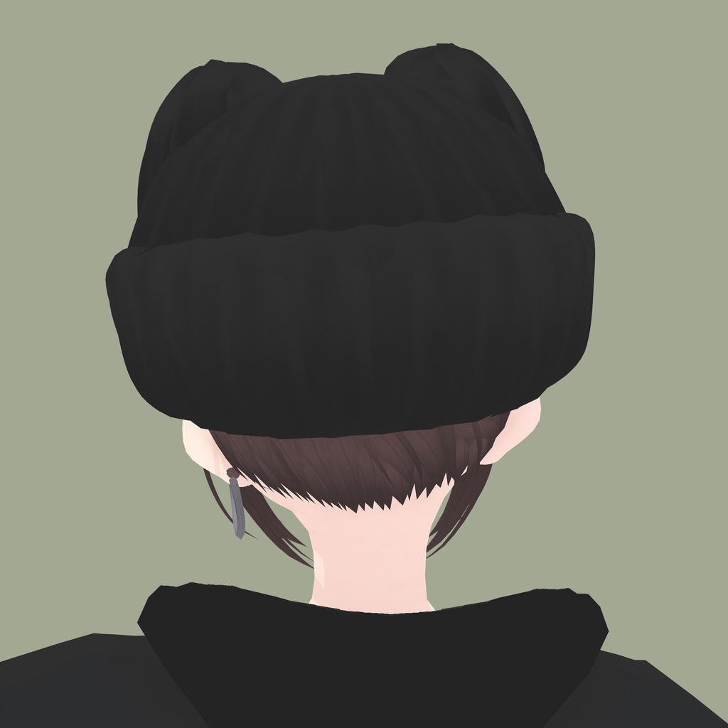 【VRoid】アロエ猫耳ニット帽B・全4色|Aloe cat ear knit hat TypeB