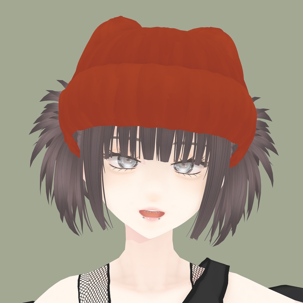 【VRoid】アロエ猫耳ニット帽B・全4色|Aloe cat ear knit hat TypeB