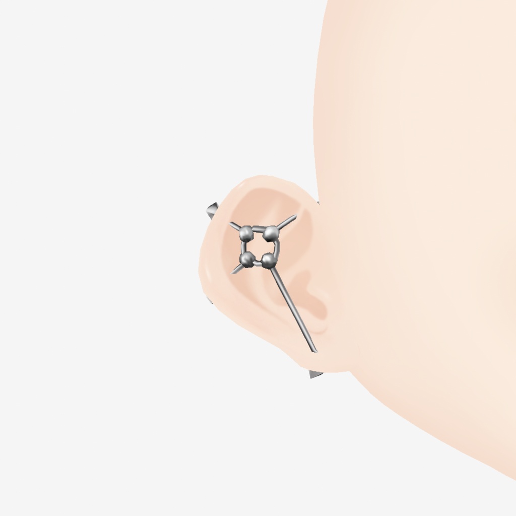【VRoid】アロエインダスピアス|ALOE Industrial piercing