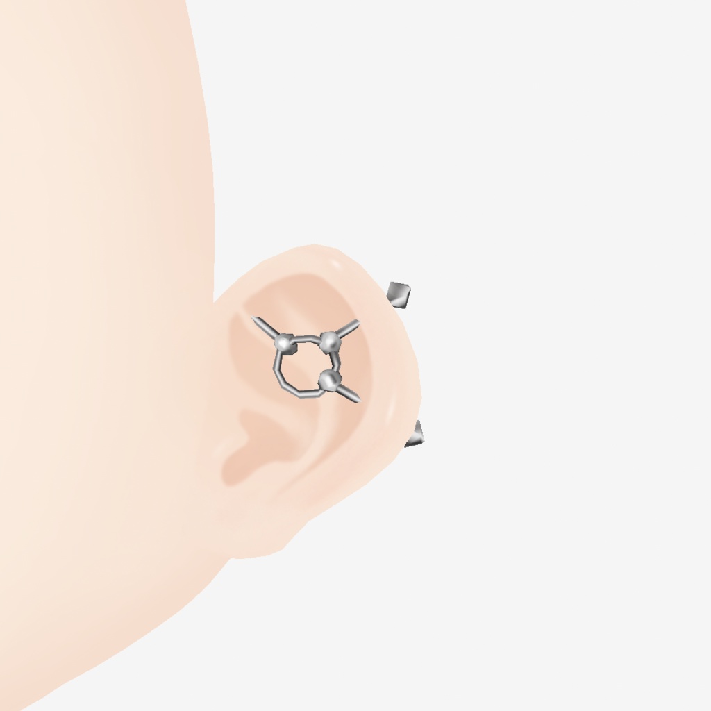 【VRoid】アロエインダスピアス|ALOE Industrial piercing