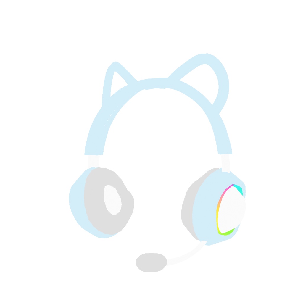 【VRoid衣装】アロエヘッドホン|Aloe's Gaming Headphones